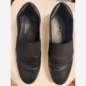 Vince Corbin Black Leather Sneakers